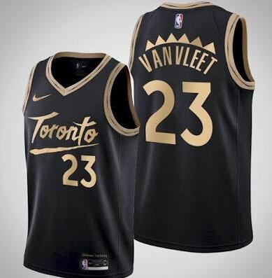 Men Toronto Raptors Fred VanVleet Black 2020 New City Edition Jersey