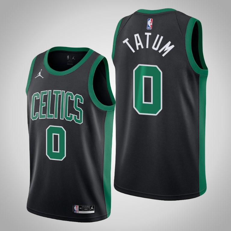 Men celtics jayson tatum jordan brand 2020 21 black swingman statement jersey