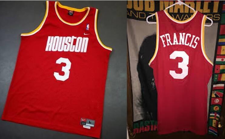 Men Houston Rockets Steve Francis Red Jersey