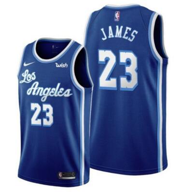 Men Los Angeles Lebron James Blue New Jersey