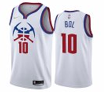 Men Denver Nuggets Bol Bol White Nike Jersey