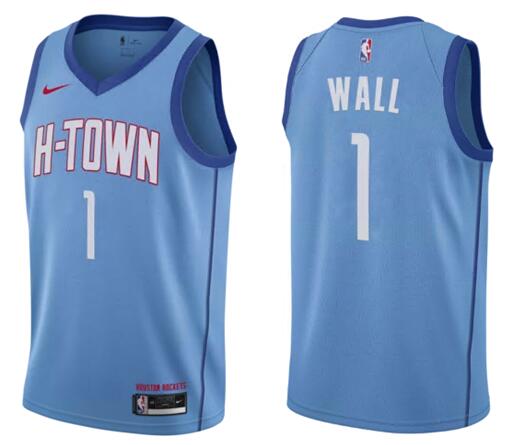 Men's Houston Rockets John Wall Blue Nike Association Swingman Jersey