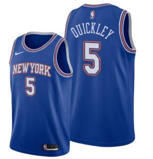 Men's New York Knicks Immanuel Quickley Blue 2021 Statement Jersey