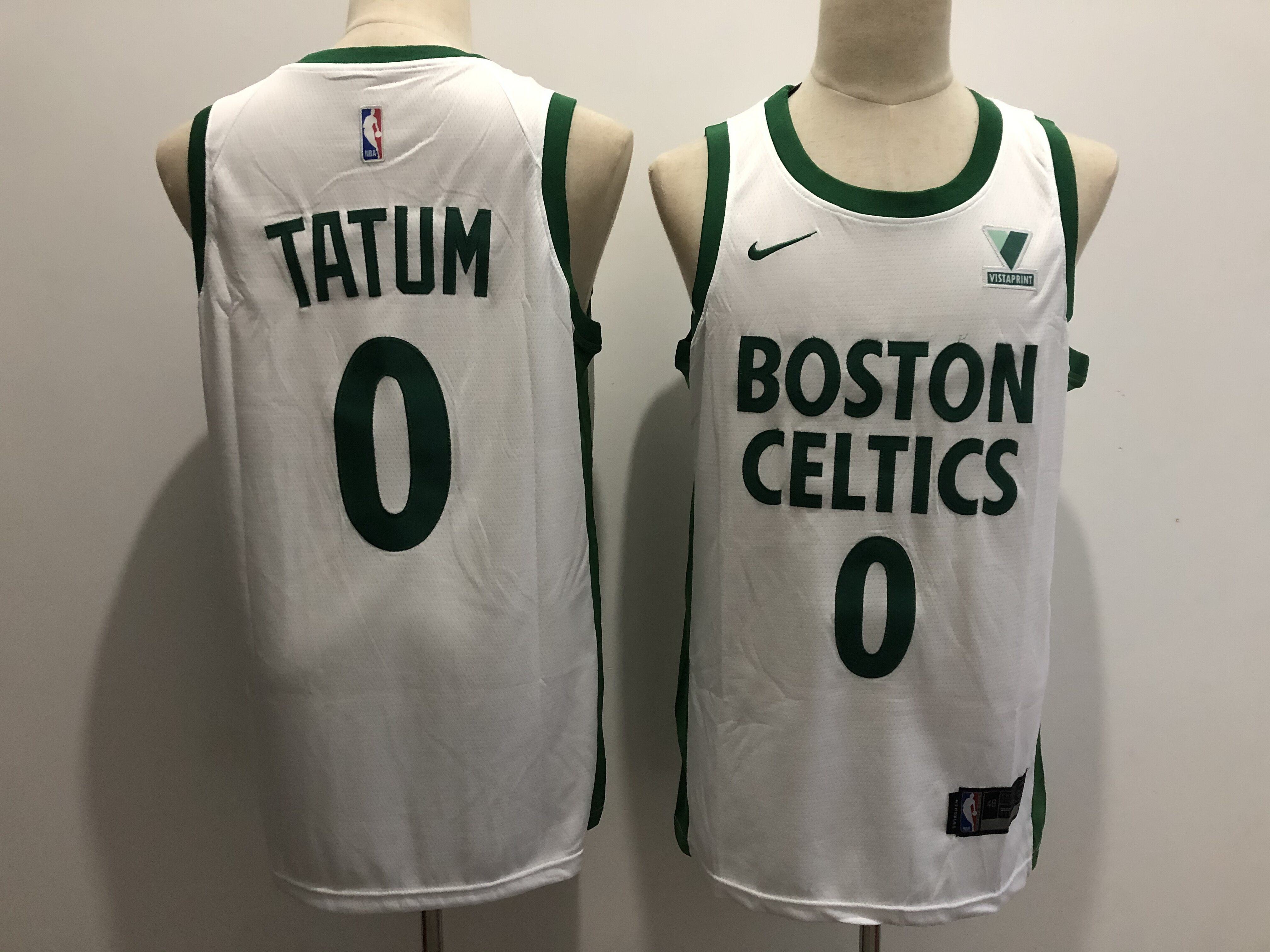 Men Boston Celtics 0 Jayson Tatum White 2021 Nike City Edition Swingman Stitched NBA Jersey With The