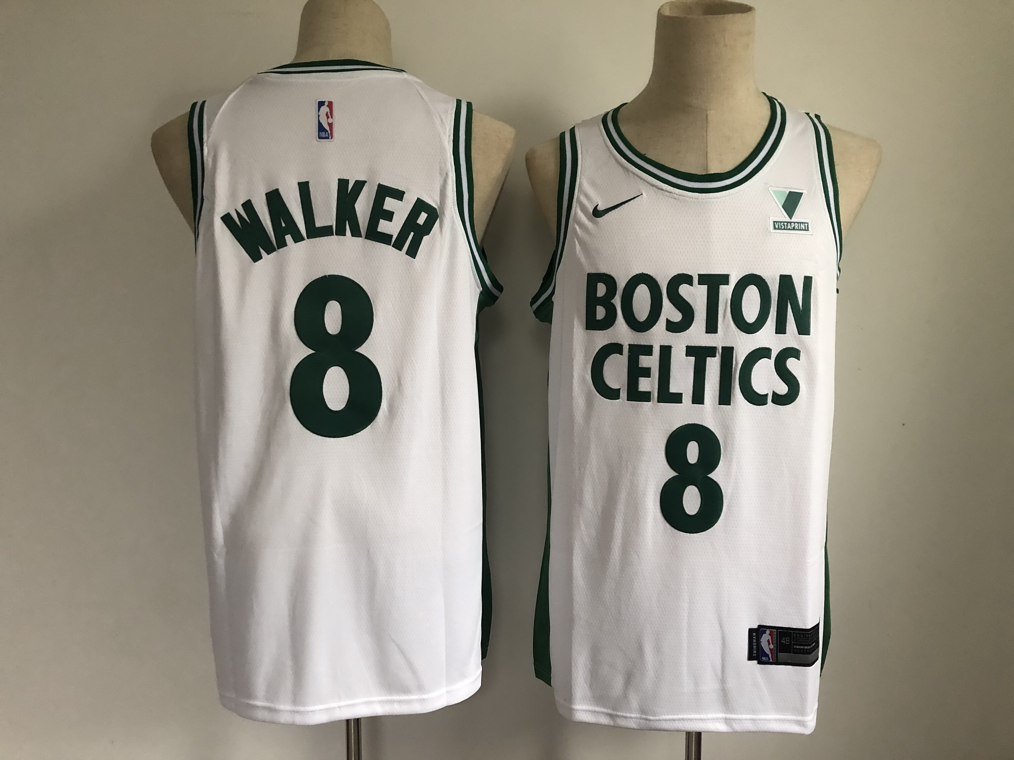 Men Boston Celtics 8 Kemba Walker White 2021 Nike City Edition Swingman Stitched NBA Jersey