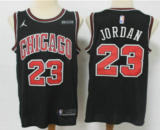 Men Chicago Bulls 23 Michael Jordan Black 2021 Brand Jordan Swingman Stitched NBA Jersey With Sponso