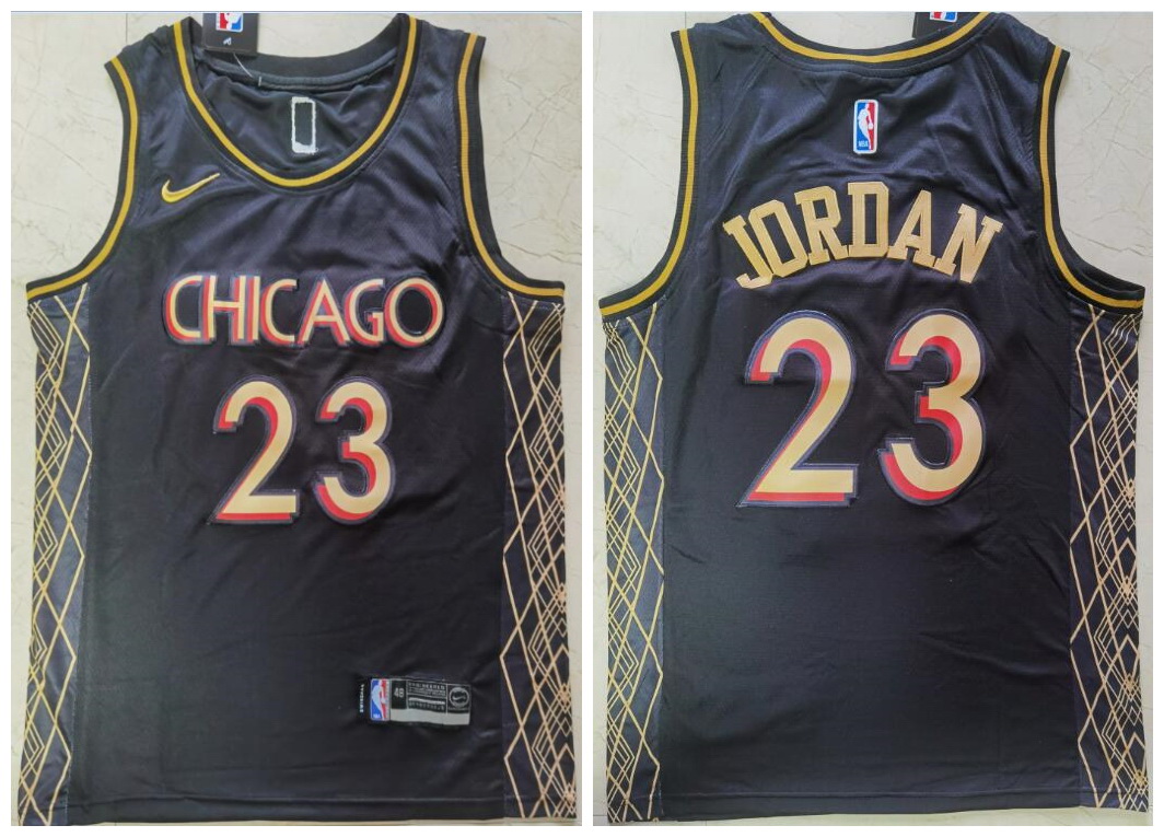 Men Chicago Bulls 23 Michael Jordan Black 2021 City Edition Nike Swingman Jersey