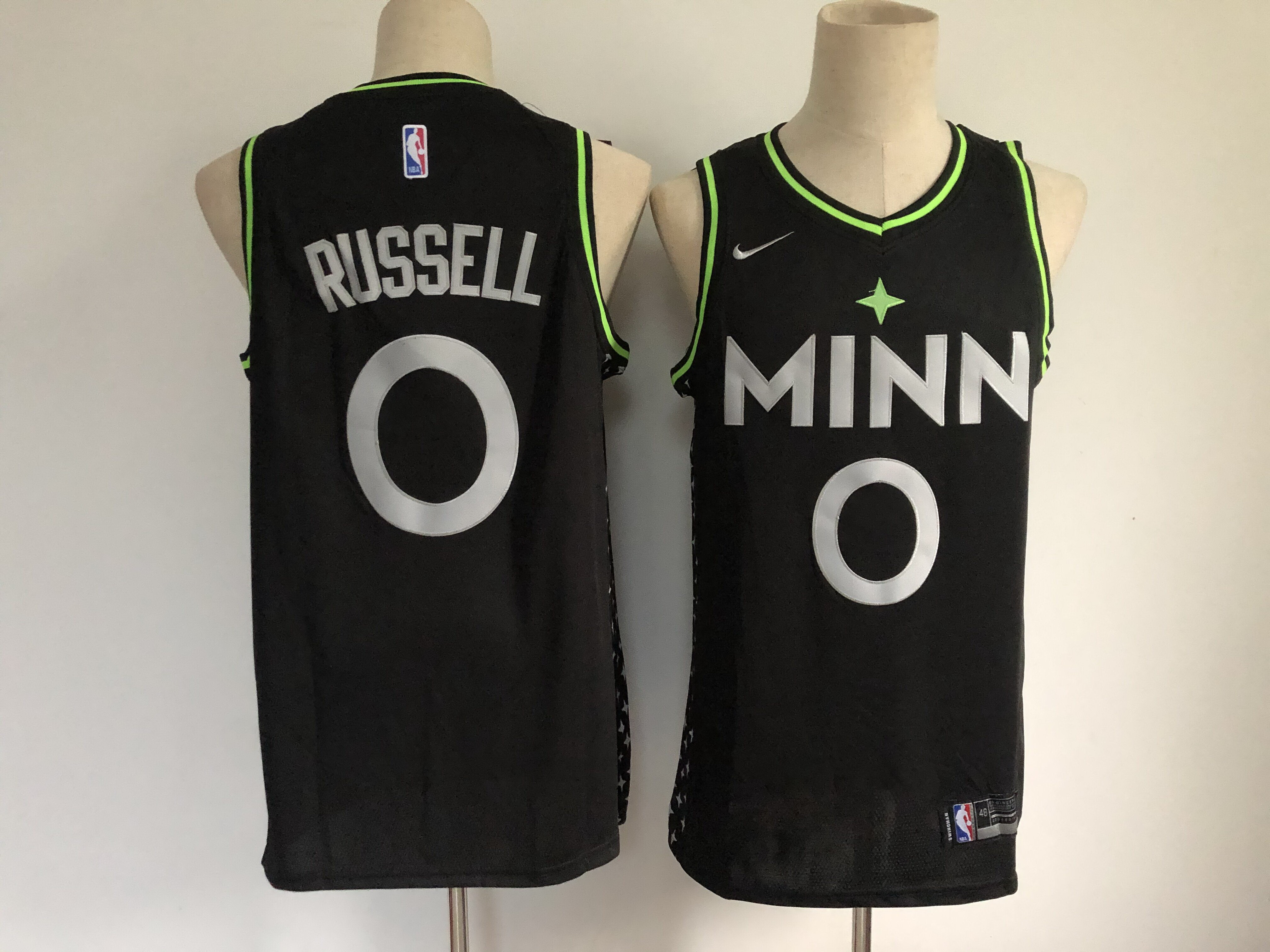 Men Minnesota Timberwolves 0 D 27Angelo Russell Black 2021 Nike 