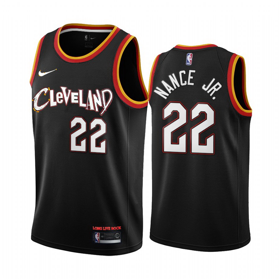 Men Nike Cleveland Cavaliers 22 Larry Nance Jr  Black NBA Swingm