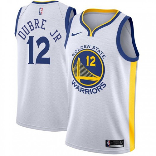 Men Nike Golden State Warriors 12 Kelly Oubre Jr White NBA Swingman Association Edition 2019 2020 Je