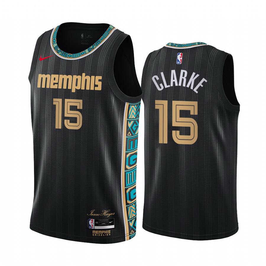 Men Nike Memphis Grizzlies 15 Brandon Clarke Black NBA Swingman 2020 21 City Edition Jersey