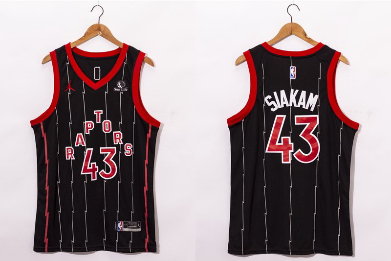 Men Toronto Raptors 43 Pascal Siakam Black 2021 Brand Jordan Cit