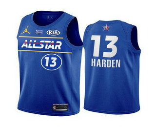 Men 2021 All Star 13 James Harden Blue Eastern Conference Stitched NBA Jersey