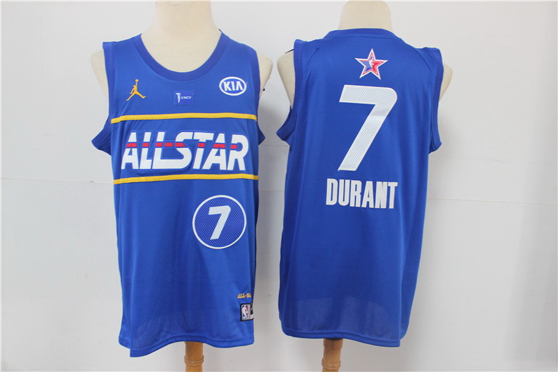 nets 7 KevinDurant 2021 All Star Game Blue Swingman Jersey