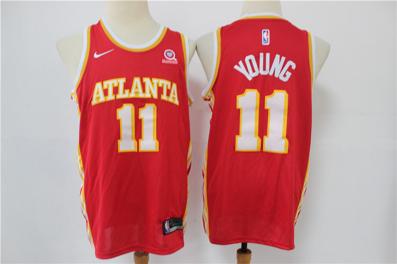 Men Atlanta Hawks Trae Young 11 Black 2020 21 Nike Red City Edition Swingman Jordan Brand Jersey