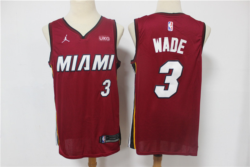 Men Miami Heat Dwyane Wade 30 Red 2021 Jordan Brand Swingman Jersey