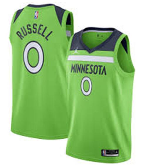 Men Jordan Brand Minnesota Timberwolves D'Angelo Russell Green Statement Jersey