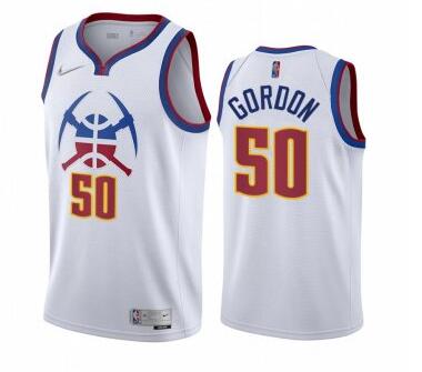 Men Denver Nuggets Aaron Gordon 50 White Nike Swingman Jersey