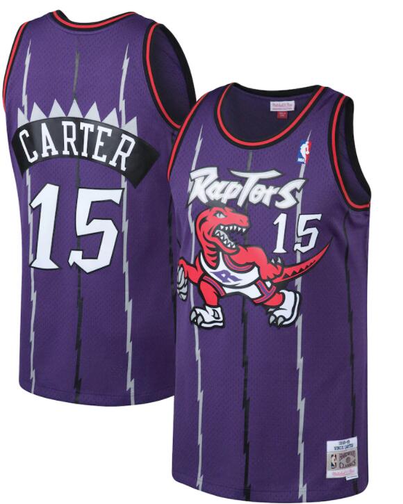 Men's Toronto Raptors Vince Carter Mitchell & Ness Purple Big & Tall Hardwood Classics Jersey