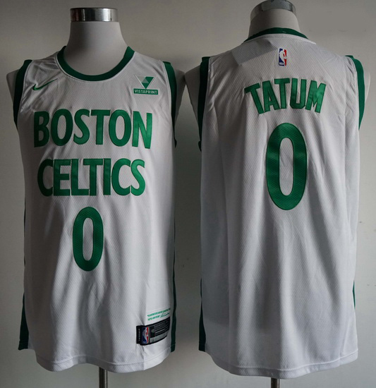 Men Boston Celtics Jayson Tatum 0 White City Edition NBA Jersey