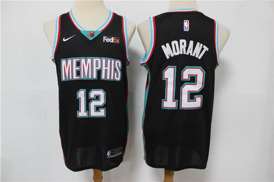 Men Menphis Grizzlies Ja Morant 2021 Black Game Swingman Nike Jersey