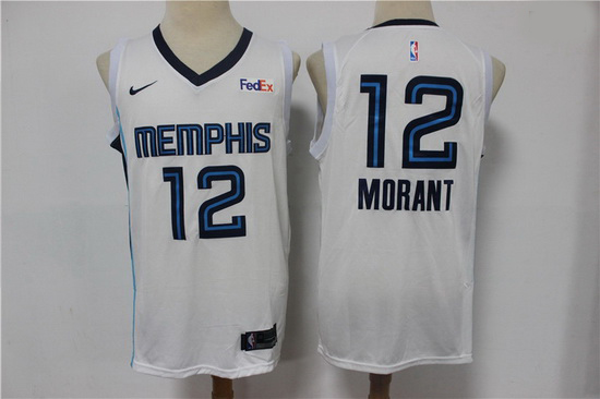 Men Menphis Grizzlies Ja Morant 2021 White Game Swingman Nike Jersey