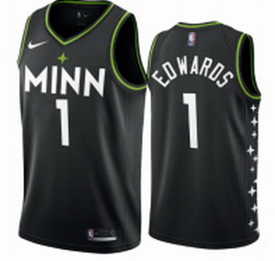 Men Minnesota Timberwolves Karl-Anthony Towns 1 2020-21 City Edition  Swingman Jersey