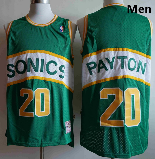 Men Seattle SuperSonics Gary Payton 20 Green Mitchell Ness Jerse