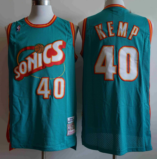 Men Seattle SuperSonics SHAWN KEMP 40 Mitchell Ness Jersey