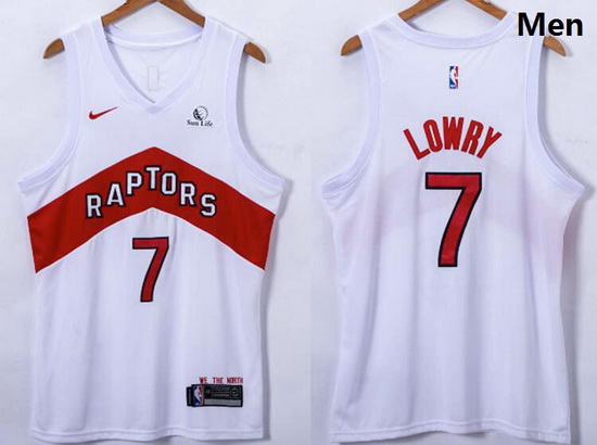 Men Toronto Raptors Kyle Lowry 7 White Nike 2021 Swingman Jersey