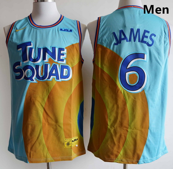 Men Tune Squad Lebron James 6 Space Jam Basketball Jersey