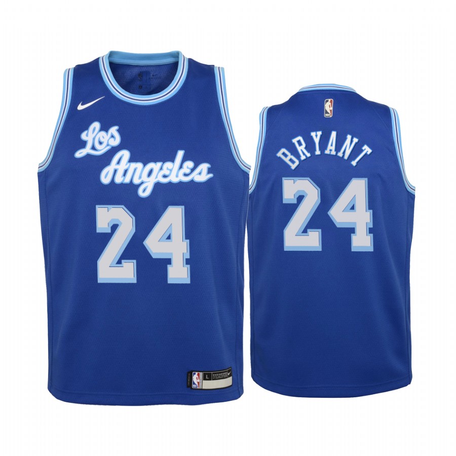 Men Los Angeles Lakers Kobe Bryant 24 Blue Nike Jersey
