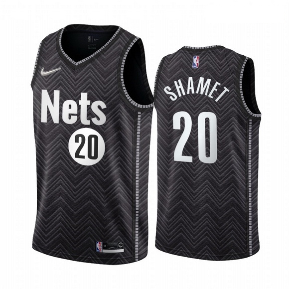 Men Brooklyn Nets 20 Landry Shamet Black NBA Swingman 2020 21 Ea