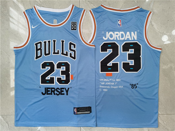 Men Chicago Bulls 23 Michael Jordan Blue Nike 85 Swingman Jersey