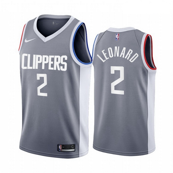 Men Los Angeles Clippers 2 Kawhi Leonard Gray NBA Swingman 2020 21 Earned Edition Jersey