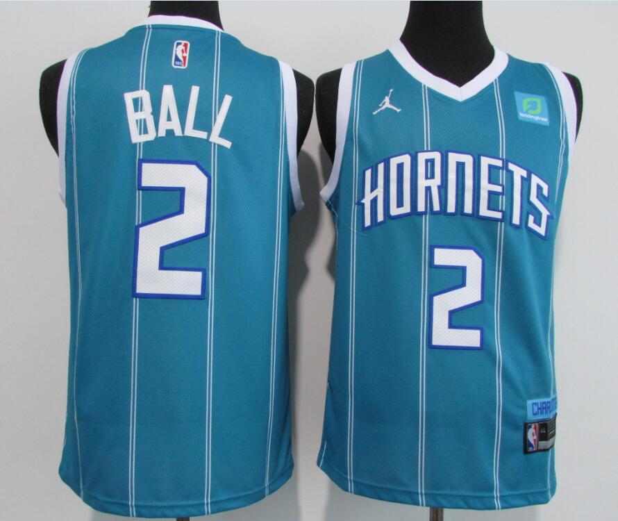 Men Charlotte Hornets 2 LaMelo Ball Blue 2020 21 City Edition Swingman Jersey