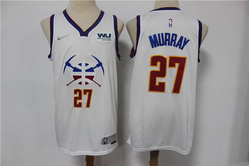 Men Denver Nuggets 27 Jamal Murray White Nike Swingman 2021