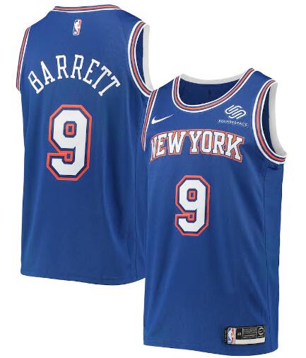 Men Jordan Brand RJ Barrett Blue New York Knicks 2020 21 Swingman Player Jersey