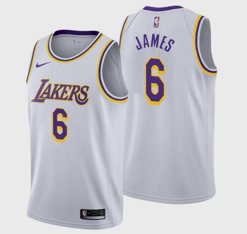 Men Los Angeles Lakers LeBron James #6 Jersey White 2021-22