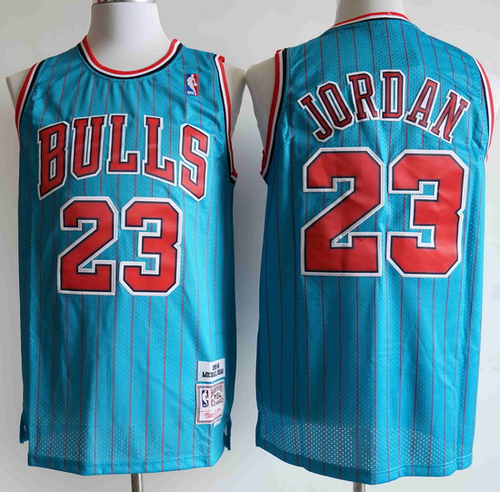 Chicago Bulls 23 Michael Jordan Blue 1995 96 Hardwood Classics Swingman Jersey