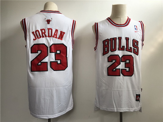 Men Chicago Bulls 23 Jordan White Throwback 2021 Nike NBA Jersey