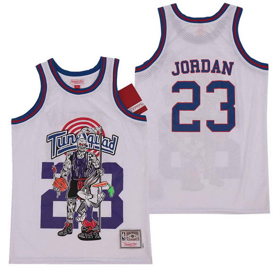 Men Chicago Bulls 23 Michael Jordan skeleton white Jersey