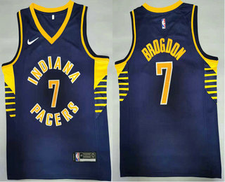 Men Indiana Pacers 7 Malcolm Brogdon New Navy Blue 2021 Nike Swingman Stitched NBA Jersey