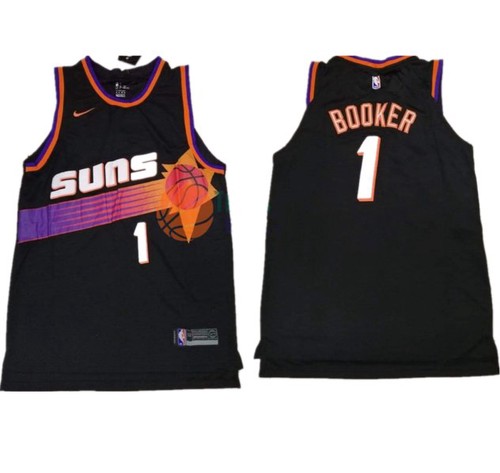 Men Devin Booker Phoenix Suns throwback jersey black