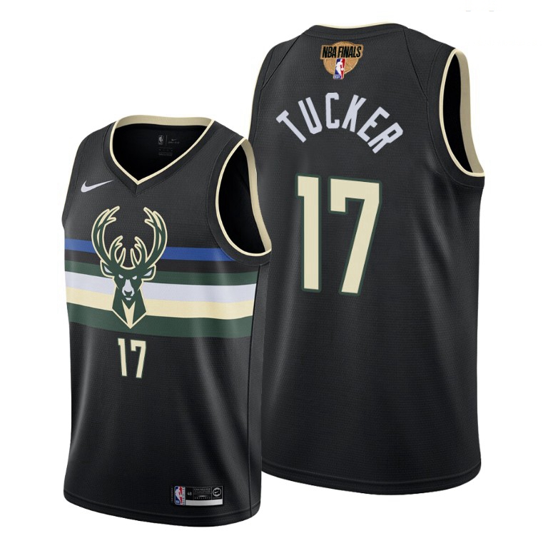 bucks p.j. tucker statement edition black 2021 nba finals jersey