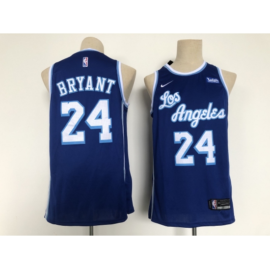 Men's Los Angeles Lakers #24 Kobe Bryant Blue Throwback Basketba