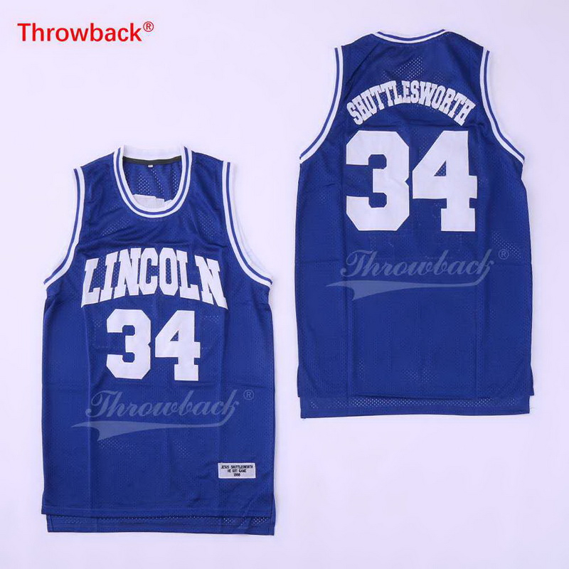 Jesus Shuttlesworth Lincoln Movie 34 Ray allen Jersey