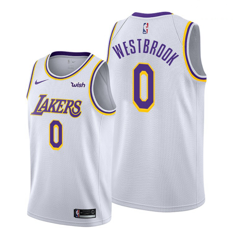 Youth Lakers Russell Westbrook 2021 trade white association edition jersey