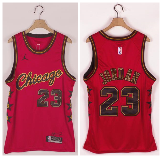 Men Bulls 23 Michael Jordan Red Commemorative Edition Jordan Brand Swingman Jersey