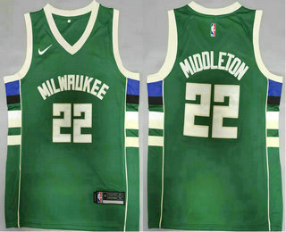 Men Men Milwaukee Bucks 20 Khris Middleton Green 2021 Nike Swingman Stitched Jersey